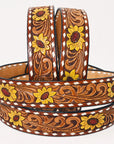 American Darling Beautifully Hand Tooled Genuine American Leather Belt Men and Women