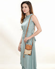 American Darling Cell Phone Holder Hair On Genuine Leather women bag western handbag purse