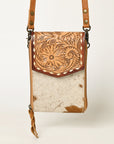 American Darling Cell Phone Holder Hair On Genuine Leather women bag western handbag purse