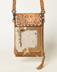 American Darling Cell Phone Holder Hair On Genuine Leather women bag western handbag purse
