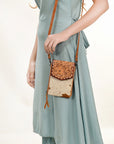 American Darling Cell Phone Holder Hair On Genuine Leather women bag western handbag purse