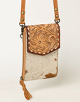American Darling Cell Phone Holder Hair On Genuine Leather women bag western handbag purse