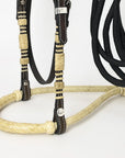 Hilason Western Horse Beautiful Noseband Tack American Leather Rein with Bosal Set