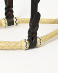 Hilason Western Horse Beautiful Noseband Tack American Leather Rein with Bosal Set