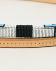 5 Ft Hilason Western Horse Beautiful Beaded Overlay American Leather Whip Tan