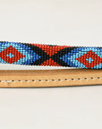 5 Ft Hilason Western Horse Beautiful Beaded Overlay American Leather Whip Tan