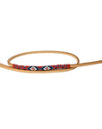 5 Ft Hilason Western Horse Beautiful Beaded Overlay American Leather Whip Tan