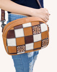 American Darling ADBG1323 Hand Tooled Hair-On Genuine Leather Women Bag Western Handbag Purse