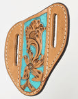Hilason Leather Angled Knife Scabbard Sheath Cover Floral Tooled