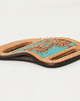 Hilason Leather Angled Knife Scabbard Sheath Cover Floral Tooled