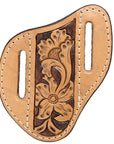 Hilason Leather Angled Knife Scabbard Sheath Cover Floral Tooled