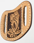 Hilason Leather Angled Knife Scabbard Sheath Cover Floral Tooled