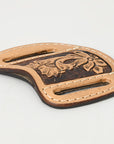 Hilason Leather Angled Knife Scabbard Sheath Cover Floral Tooled