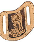 Hilason Leather Angled Knife Scabbard Sheath Cover Floral Tooled