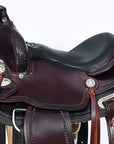 Hilason Western Horse Kids Youth Children Trail Genuine Leather Saddle Dark Brown