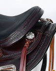 Hilason Western Horse Kids Youth Children Trail Genuine Leather Saddle Dark Brown