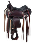 Hilason Western Horse Kids Youth Children Trail Genuine Leather Saddle Dark Brown