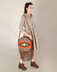 American Darling ADBGA486 Hand Tooled Saddle Blanket Genuine Leather Women Bag Western Handbag Purse