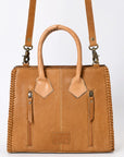 American Darling Adbga488 Tote Hand Tooled Hair-On Genuine Leather Women Bag Western Handbag Purse