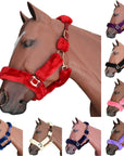 Large Medium Small Hilason Comfort Fleece Nylon Horse Halter