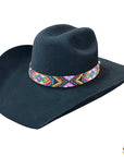 HILASON Beaded American Style Western Cowgirl Handmade Hatband Tan