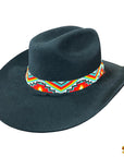 HILASON Beaded American Style Western Cowgirl Handmade Hatband Tan