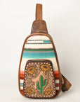 American Darling Sling Hand Tooled Saddle Blanket Genuine Leather women bag western handbag purse