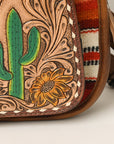 American Darling Sling Hand Tooled Saddle Blanket Genuine Leather women bag western handbag purse