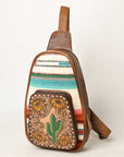 American Darling Sling Hand Tooled Saddle Blanket Genuine Leather women bag western handbag purse
