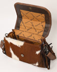 American Darling Briefcase Saddle Blanket Hair On Genuine Leather women bag western handbag purse