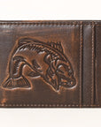 AMERICAN TANNER Genuine Leather Hand Burnished Bifold Wallet For Men Women H4 X W3.25 X D0.5