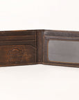AMERICAN TANNER Genuine Leather Hand Burnished Bifold Wallet For Men Women H4 X W3.25 X D0.5