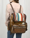 American Darling ADBG860E Backpack Hand Tooled Saddle Blanket Genuine Leather Women Bag Western Handbag Purse
