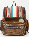 American Darling ADBG860E Backpack Hand Tooled Saddle Blanket Genuine Leather Women Bag Western Handbag Purse