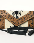 American Darling Hand Tooled Saddle Blanket Genuine Leather Women Bag Western Handbag Purse