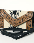 American Darling Hand Tooled Saddle Blanket Genuine Leather Women Bag Western Handbag Purse