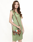 American Darling Hand Tooled Saddle Blanket Genuine Leather Women Bag Western Handbag Purse