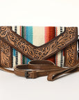 American Darling Hand Tooled Saddle Blanket Genuine Leather Women Bag Western Handbag Purse