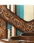 American Darling Hand Tooled Saddle Blanket Genuine Leather Women Bag Western Handbag Purse