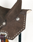 14 In Hilason Flex Tree Western Horse Buckstitch Trail Barrel American Leather Saddle Brown