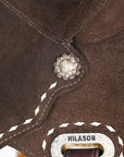 14 In Hilason Flex Tree Western Horse Buckstitch Trail Barrel American Leather Saddle Brown