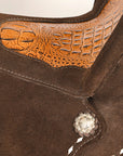 16 In Hilason Flex Tree Western Horse Buckstitch Floral Trail Barrel American Leather Saddle Brown