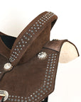 15 In Hilason Flex Tree Western Horse Trail Barrel American Leather Saddle Brown