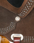 15 In Hilason Flex Tree Western Horse Trail Barrel American Leather Saddle Brown