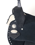 15 In Hilason Flex Tree Western Horse Buckstitch Trail Barrel American Leather Saddle Black