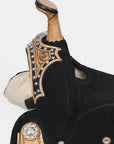 Hilason Flex Tree Western Horse Floral Trail Barrel American Leather Saddle Black