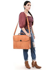 American Darling Adbg1395 Briefcase Genuine Leather Women Bag Western Handbag Purse