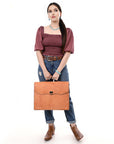 American Darling Adbg1395 Briefcase Genuine Leather Women Bag Western Handbag Purse