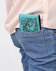 ADBGZ791B American Darling WALLET Hand Tooled Genuine Leather women bag western handbag purse