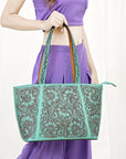 ADBGZ792B American Darling TOTE Hand Tooled Genuine Leather women bag western handbag purse